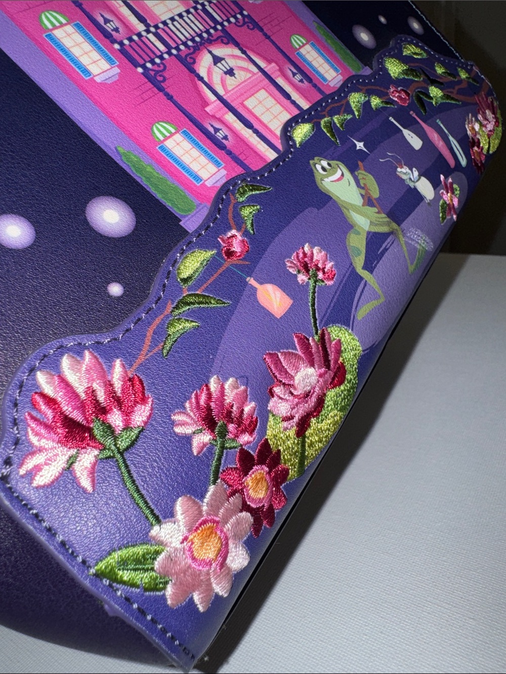 Loungefly Disney Tiana's Palace Crossbody Satchel Purse - Picture 5 of 15